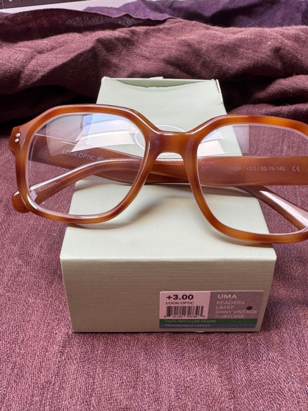 LOOK OPTIC Uma Progressive 3.00 Shiny Vintage Tortoise - Picture 3 of 10